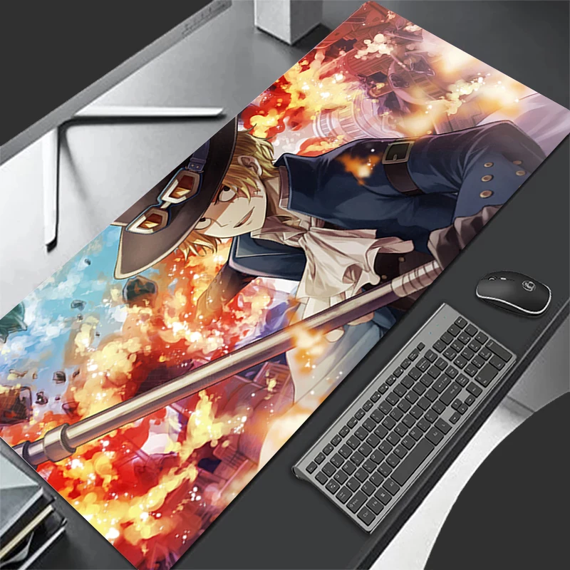 Sabo One Piece Anime Pattern Locking Edge MousePad Large Mouse Pad Computer Gaming Keyboardpad Rubber Mat Desk GamingCup Mat