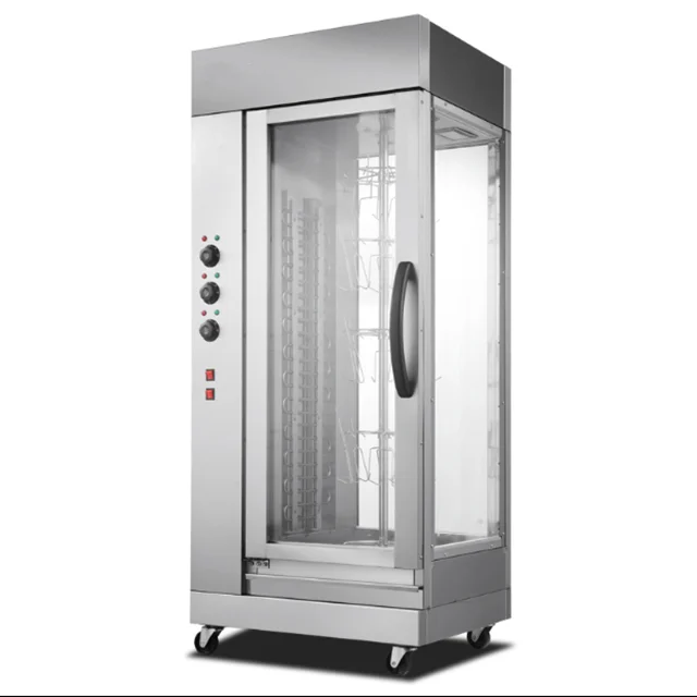 Commerciële Elektrische Gebraden Kip Machine/Horizontalen En Verticale Elektrische 16 Stuks Roterende Kip Rotisserie Oven