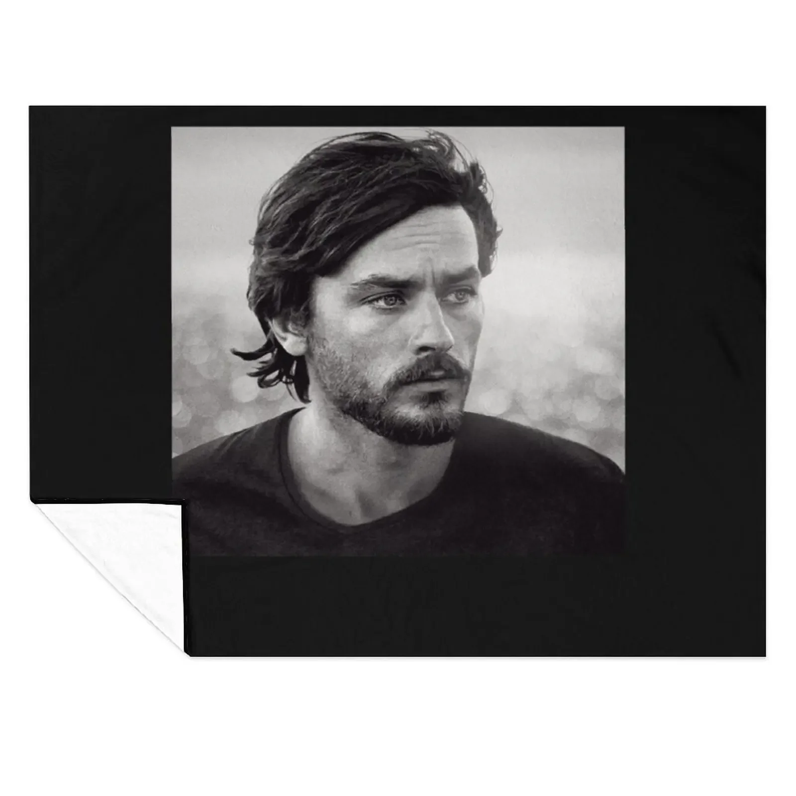 

Alain Delon with beard Classic . Throw Blanket Decoratives Heavy Nap wednesday Blankets
