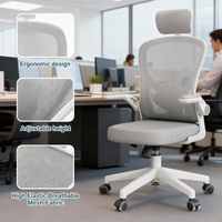 Adjustable Height Ergonomic Office Computer Desk Chair Lumbar Support Breathable Mesh Swivel Recline Arms Home Study Dorm