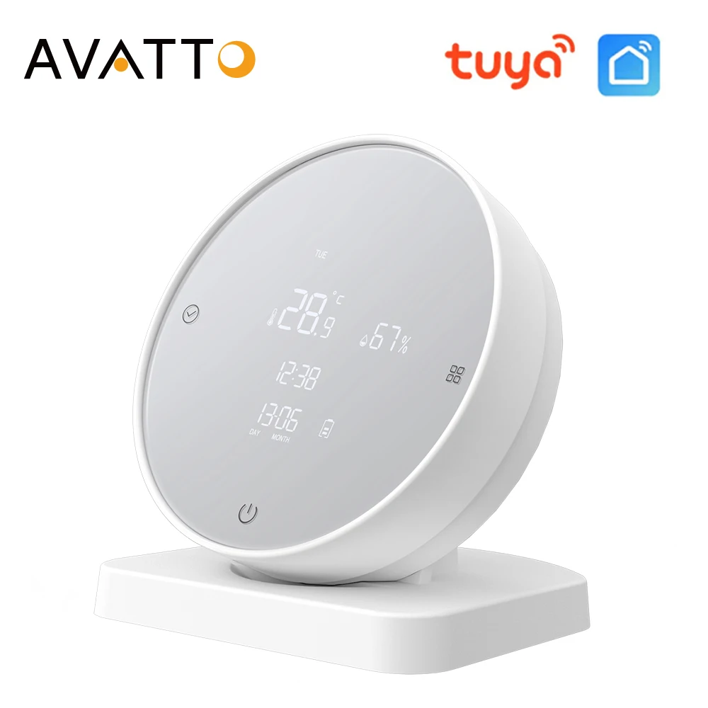 AVATTO Tuya WiFi Temperature and Humidity Sensor,Smart Home Infrared Controller Work for Alexa Google Home