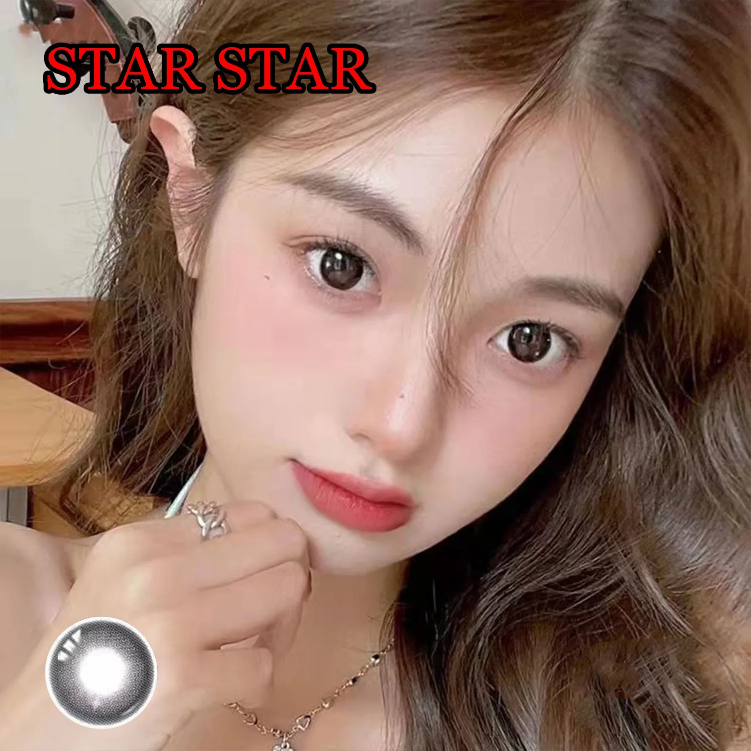 14.00mm Color Soft Contacts Lenses for Eyes Anime Accessories линзы для глаз цветные Star Star Black