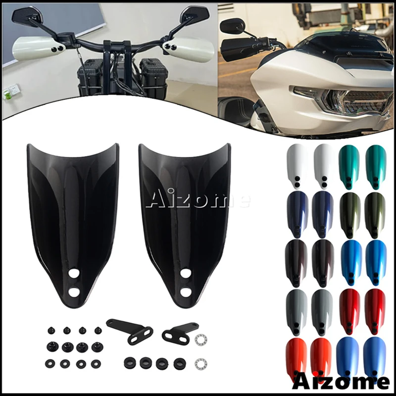 Motorcycle PC HandGuards Wind Deflector Protector With Mount Hardware For Harley Road Glide CVO FLTRX FLTRXSE FLTRXSTSE 23‑2026