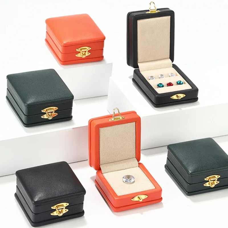 Premium Nude Diamond Box Gem Jewelry Storage Colorful Treasure Packaging Jewelry Box Diamond Display Box