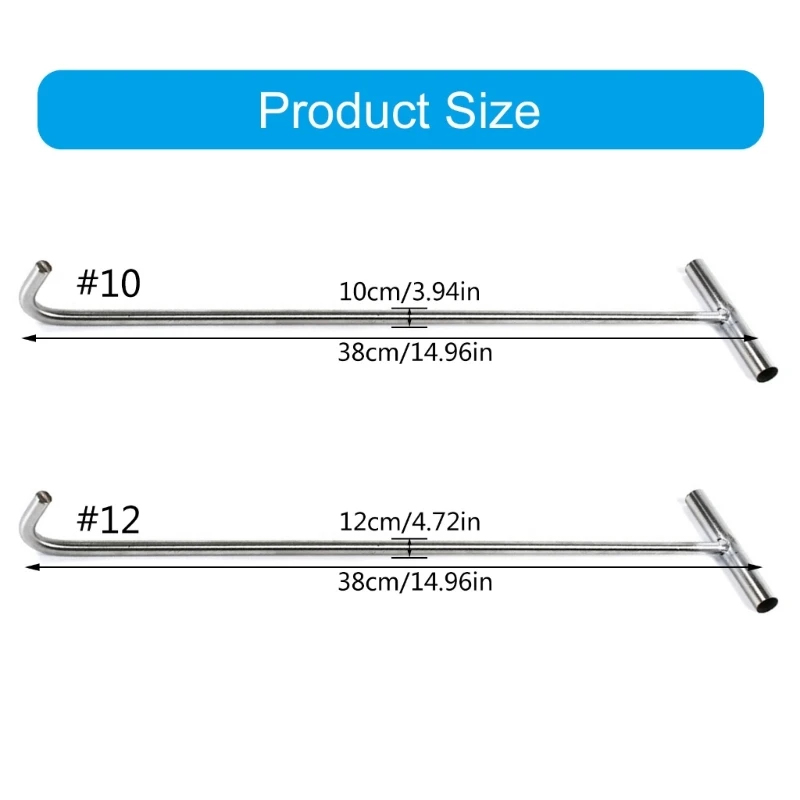 Stainless Steel Manhole Cover Hook Heavy Duty Lifter Manhole Hook Tool for Sewer Dropship