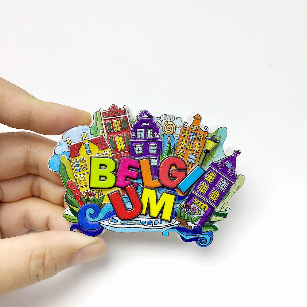 

‌Belgian Style Resin Refrigerator Magnet Creative Home Decor Magnetic Sticker Travel Souvenir