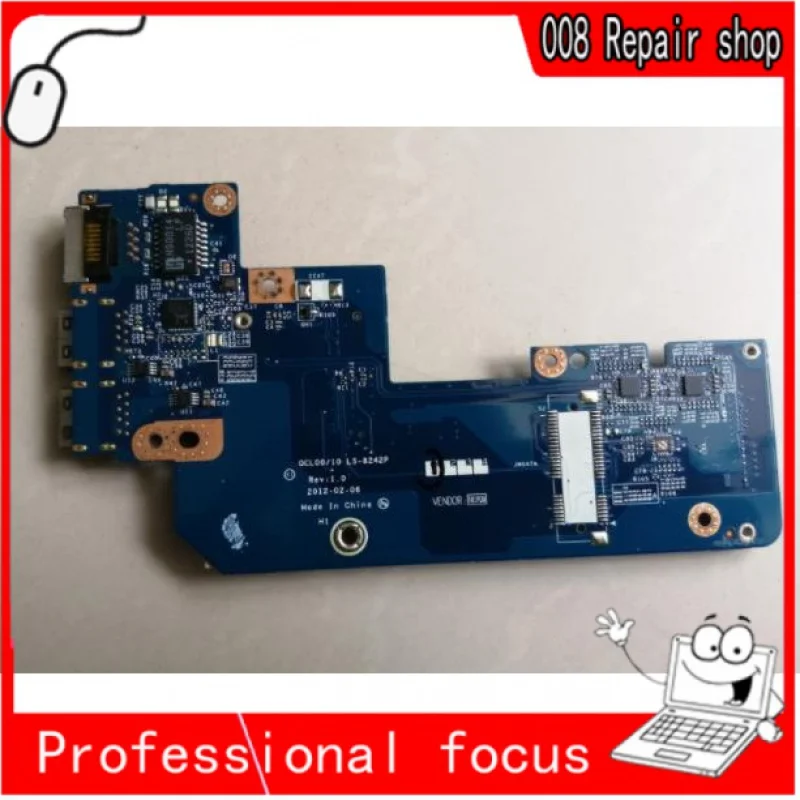 FOR Dell 17R 7520 15R 5520 Vostro 3560 USB Ethernet LAN Connector Board with mSATA port QCL00 10 LS-8242P 0N7JHH N7JHH CN-0962WP