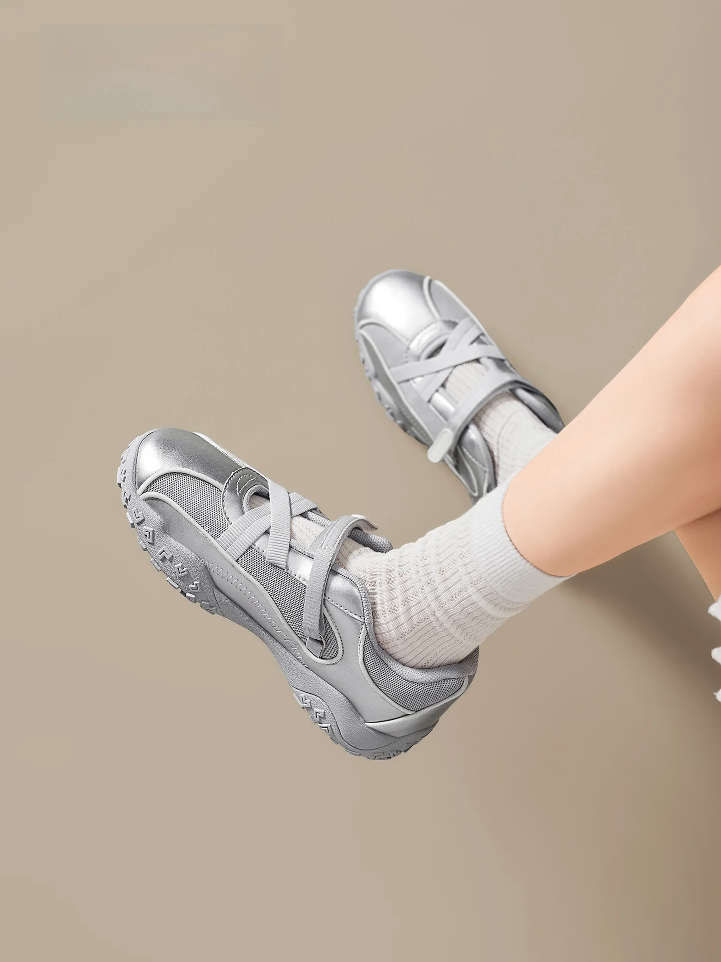 

Agsdon Ballet Dequn Shoes Women's Lightweight Casual Sports Mary Janes Spring Summer Breathable Low Top Fashion Sneakers