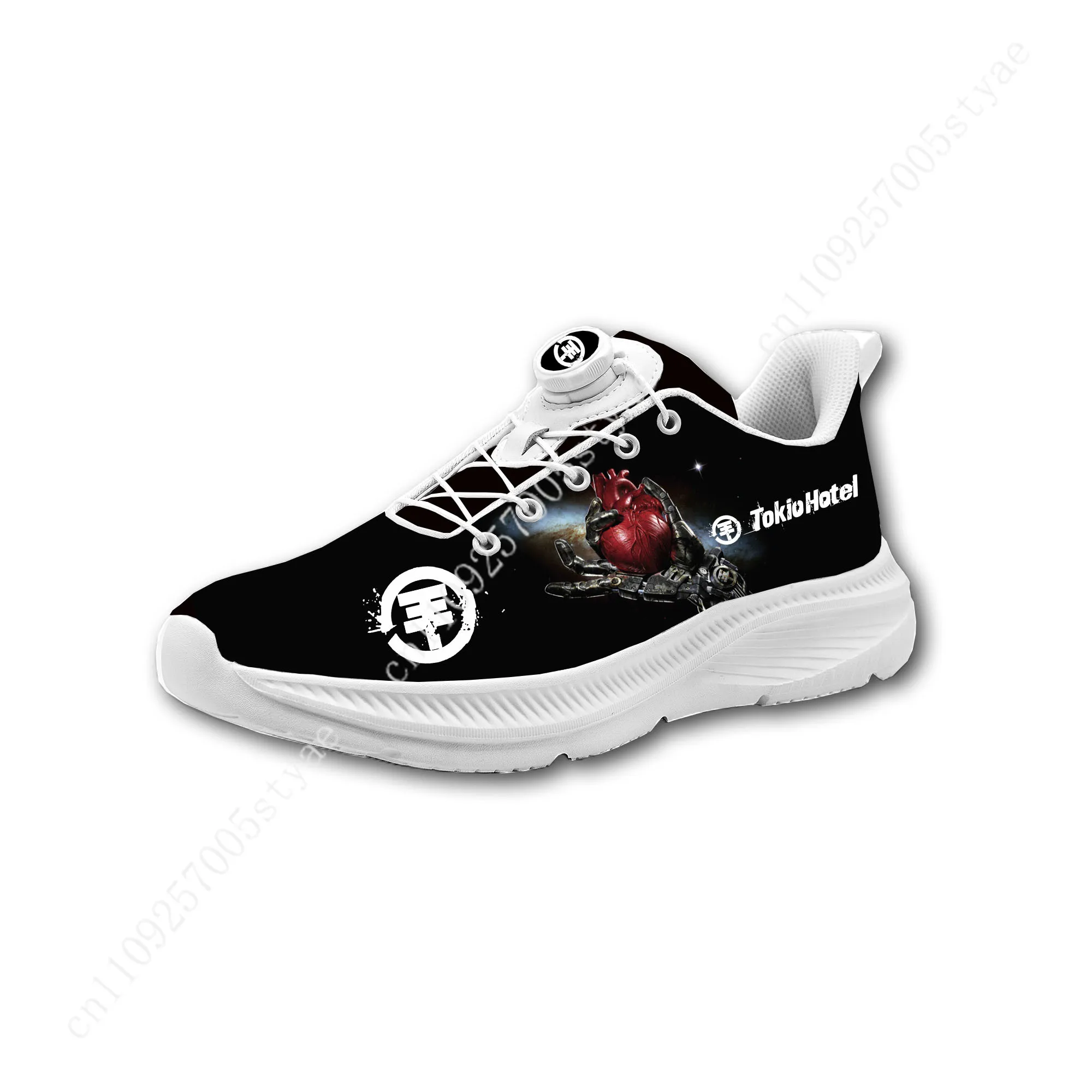 Tokio Hotel band Mens Womens Casual Hiking Shoes Laceless Rotating Button Sports Shoes lightweight Custom Sneaker view 4