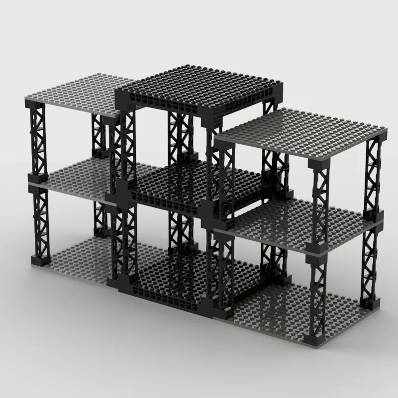 Multi functional Building Blocks Stackable Multi-Layer Desktop Storage Rack Simulated Military Bunkers 16x16 Plate Support Girde
