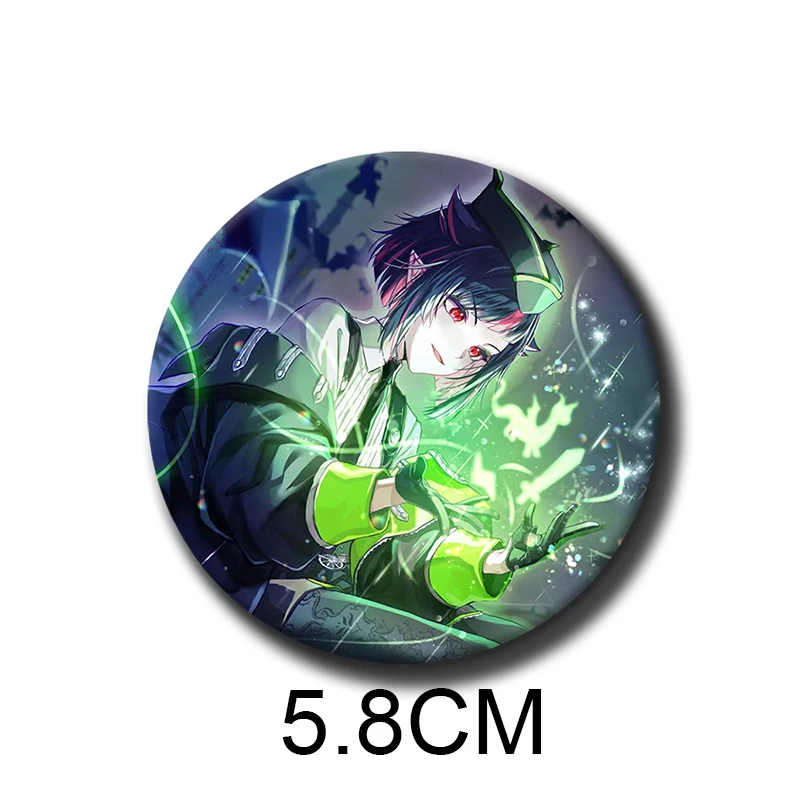 Anime Spiel Twist Wonderland Soft Button Pins Runde Broschen Cartoon Cosplay Abzeichen auf Rucksack Zubehör Schmuck Freund Geschenke