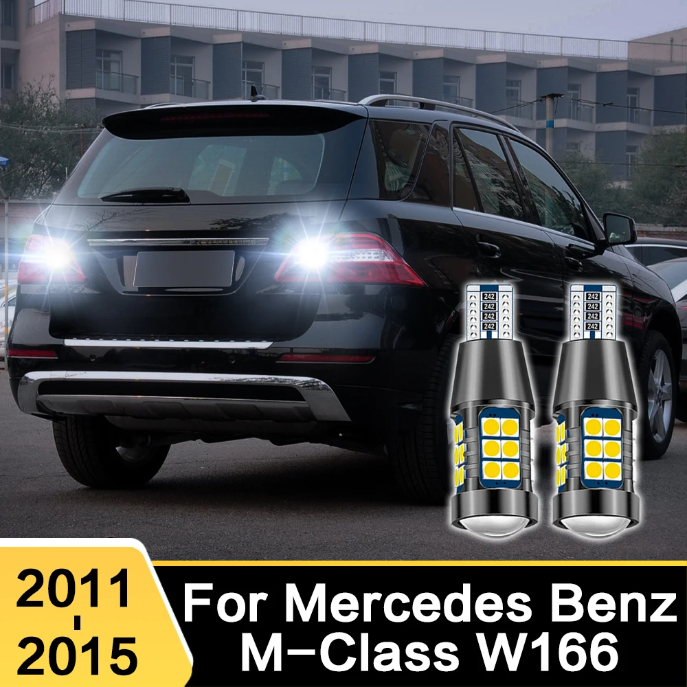 

2X For Mercedes Benz M Class W166 2011 2012 2013 2014 2015 LED Car Reverse Light T15 W16W Bulbs Backup Back Up Lamp Accessories