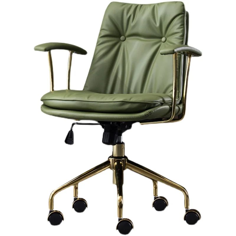 Luxus Roller Bürostuhl Besucher Moderne Gold Studie Drehbare Bürostuhl Ergonomische Hohe Bequeme Silla De Escritorio Sessel