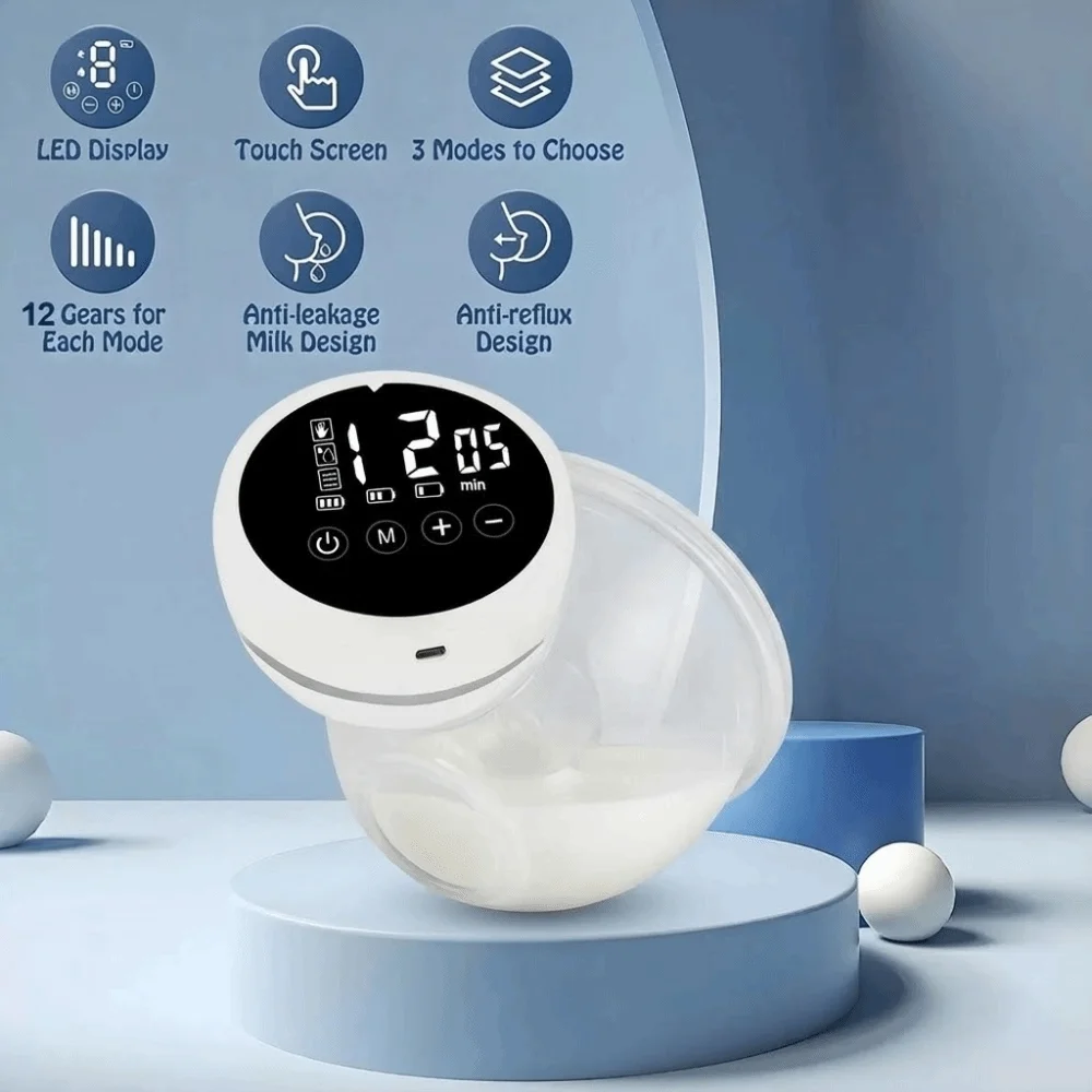 180ML Capacity Electric Breast Pump High Suction Intelligent Integrated Hands Free Breast Pump Massage Painless