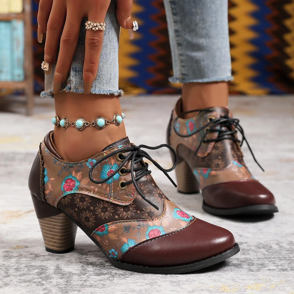 

Women's 2025 Autumn/Winter new women's boots, thick high-heeled Dr. Martens boots, British style and ethnic style shoes