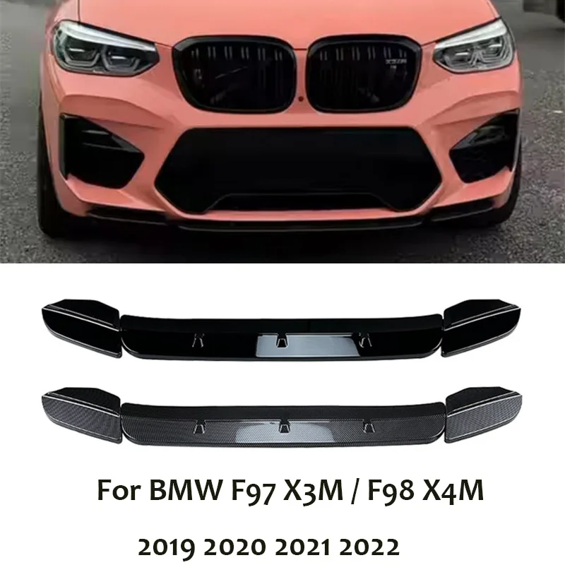 

Gloss Black Car Front Bumper Spoiler Chin Lip Protector For BMW F97 X3M / F98 X4M 2019 2020 2021 2022 Lower Splitter Guard Plate