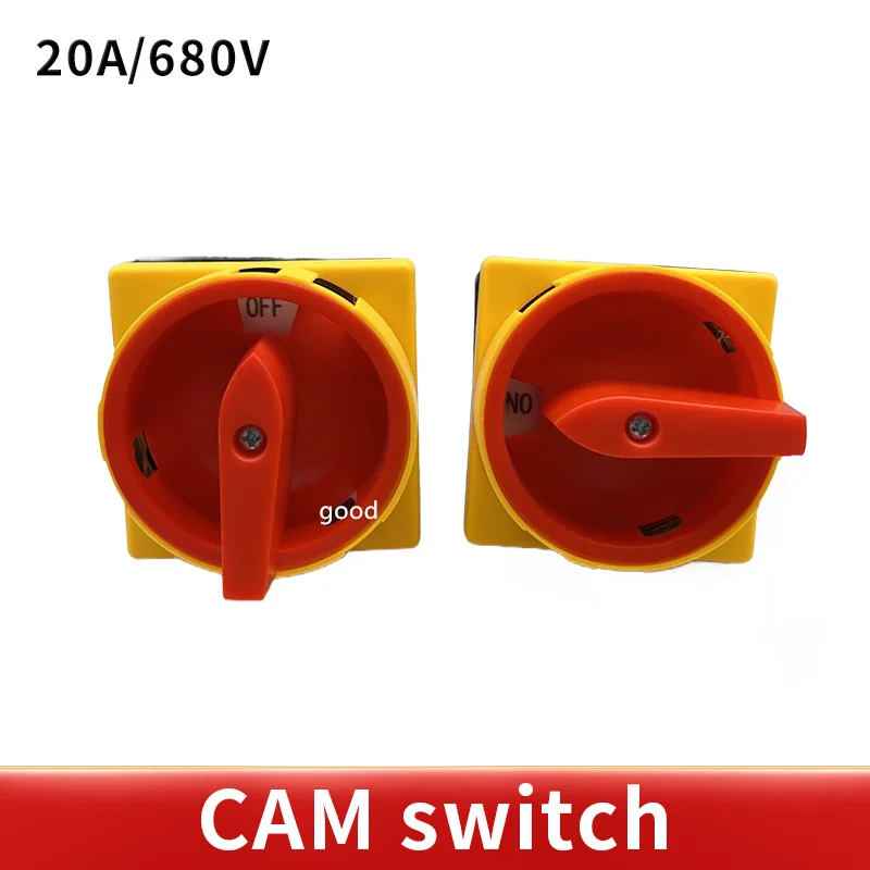 Free shipping 1pcs LW26-20/2GS 690V 20A OFF-ON 2 position 4 Poles 8 terminals  Padlock Rotary Cam Switch main switch