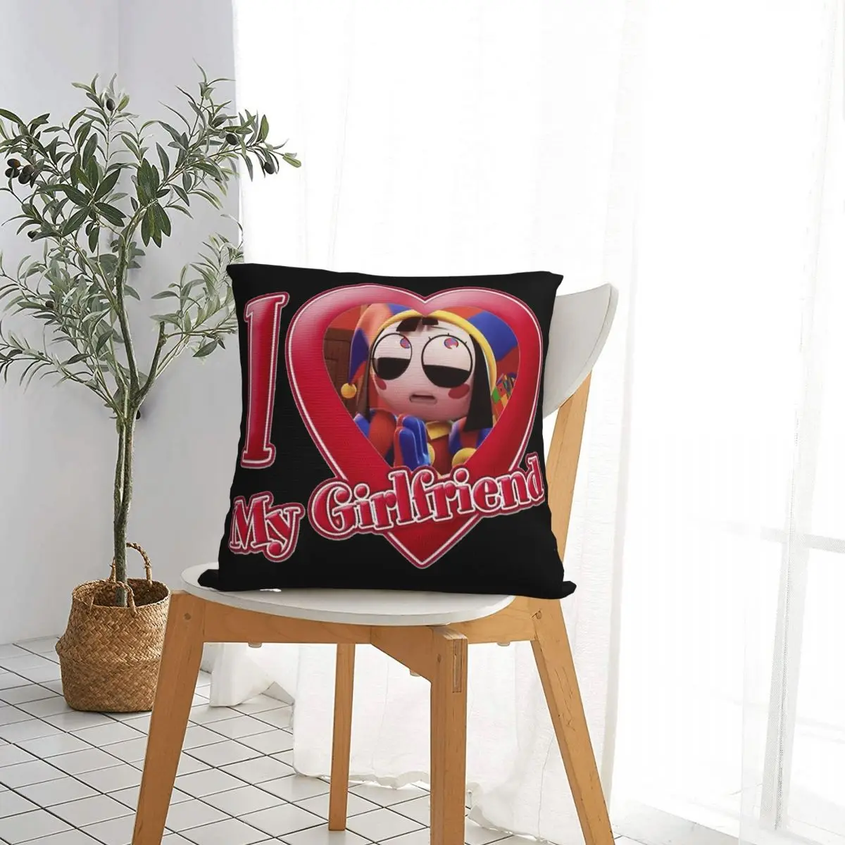 Pomni The Amazing Digital Circus Pillow Cases Clown Cartoon Cushion Covers Creative Polyester Decorative Pillowcase for Sofa 18