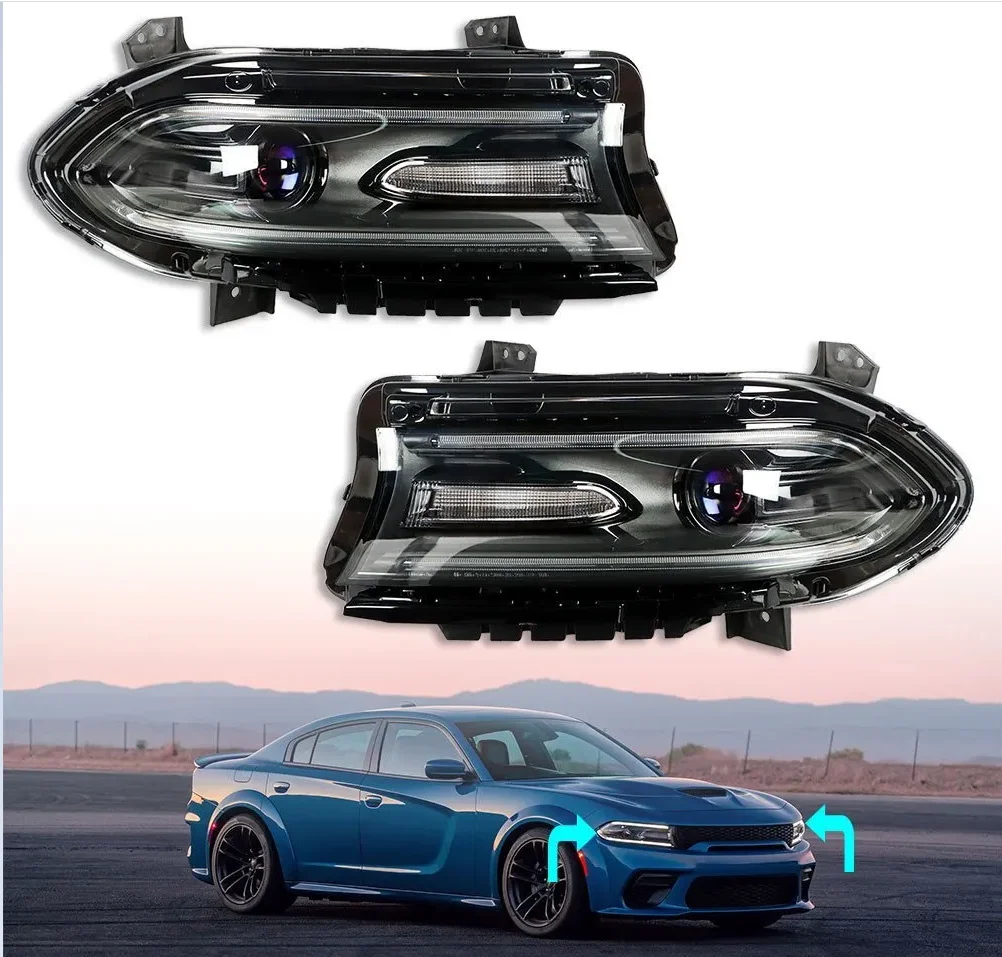 

Front modified headlights For 2015 2016 2017 2018 2019 2020 Dodge Charger Projector Headlights Headlight Assembly For Led Lights