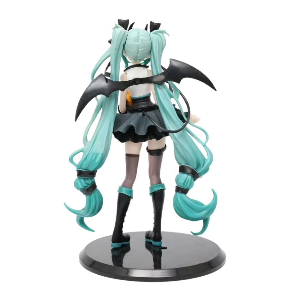 Anime Little Devil Hatsune Miku Handgemachter kleiner Waschbär Chuyin Dark Angel Handgefertigtes PVC-Modell Animationsperipherie