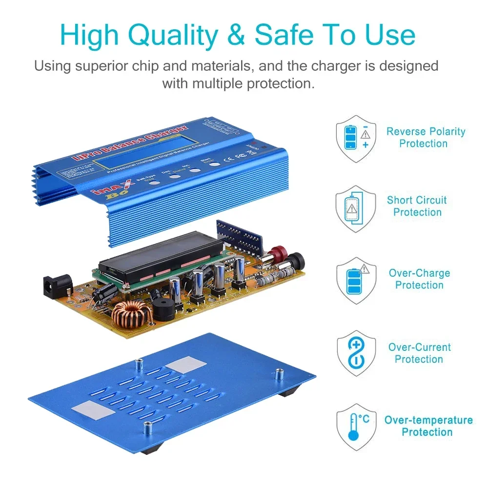 EU US AU UK iMAX B6 80W Battery Charger Lipo NiMh Li-ion Ni-Cd Digital RC Lipo Charger+15V 6A Adapter Balance Charger Discharger