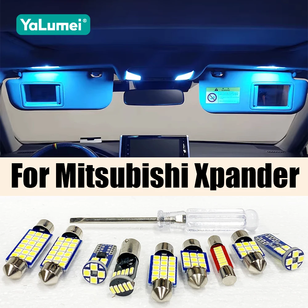 

For Mitsubishi Xpander 2017-2019 2020 2021 2022 2023 7PCS Car LED Bulbs Interior Reading Lamp License Plate Light Accessories