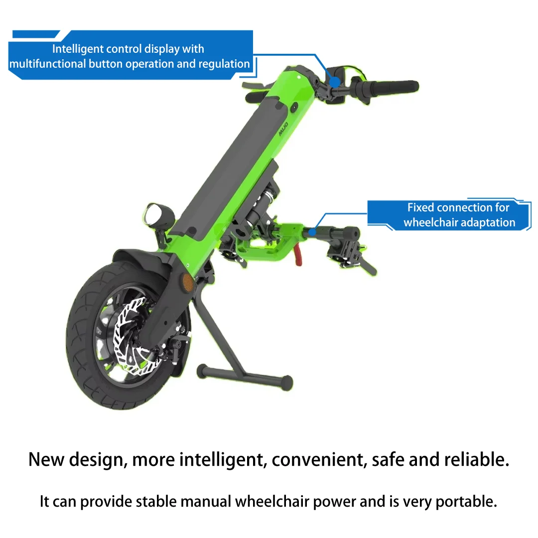 Electric Wheelchair Trailer Head | Quick-Install Folding Attachment W/Li-ion Motor & Battery | B2B