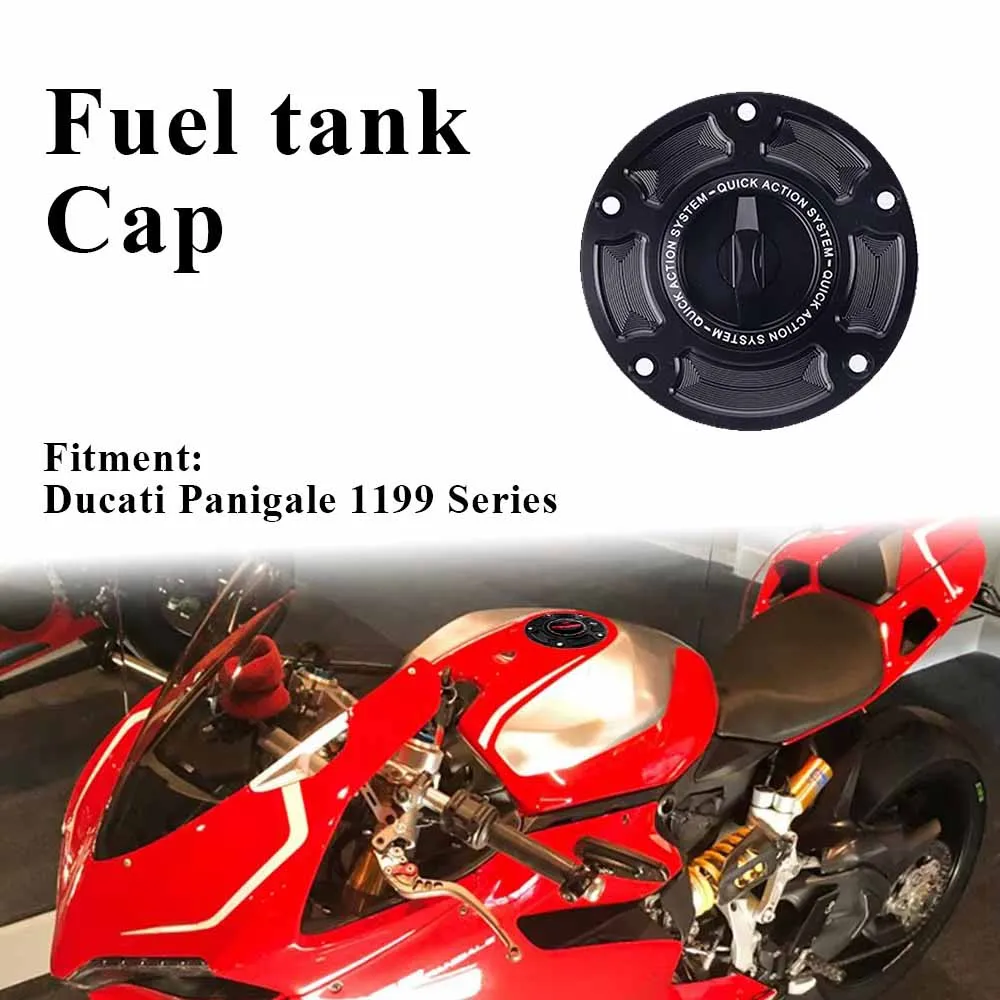 

Motorcycle Fuel Tank Cap For Ducati Panigale 1199 2015-2019 CNC Accessory New Keyless Fuel Tank Cap for Ducati Panigale 1199 R/