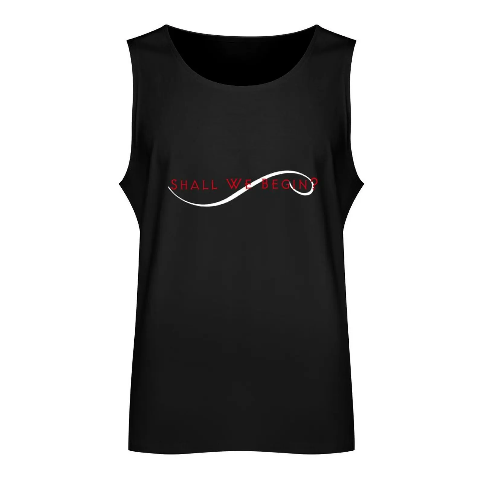 Shall we begin? (Clothing/red text) Tank Top Men's t-shirt quick-drying t-shirt