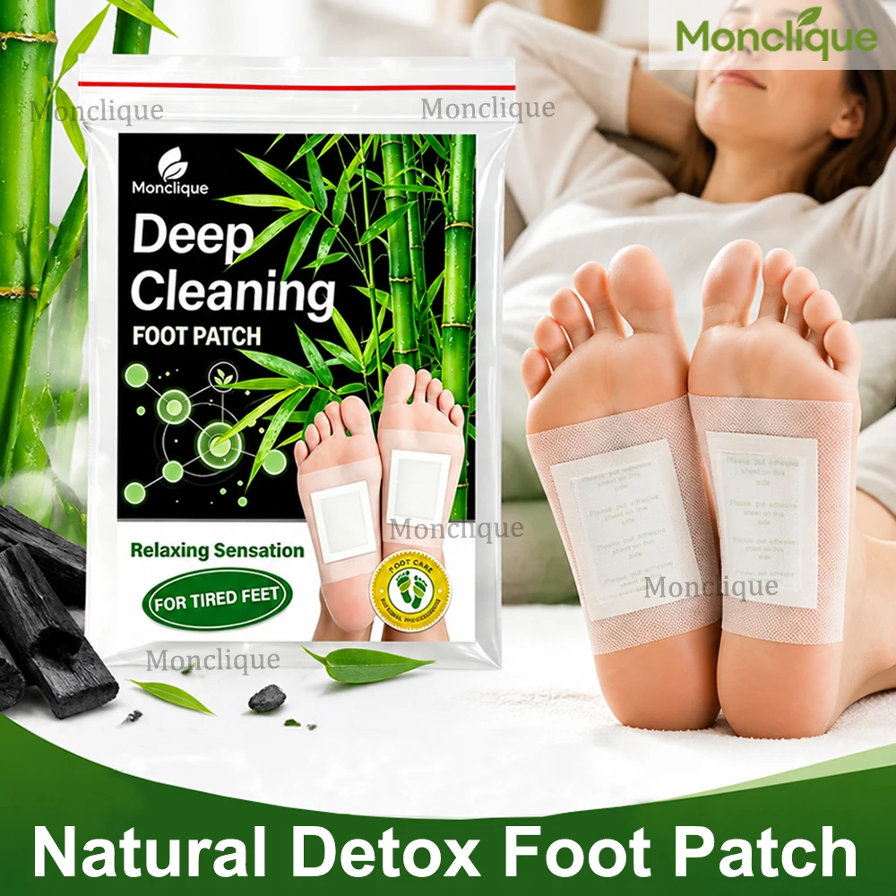 Detox Foot Patch - 10/50 пар бамбуковых пластырей с активированным