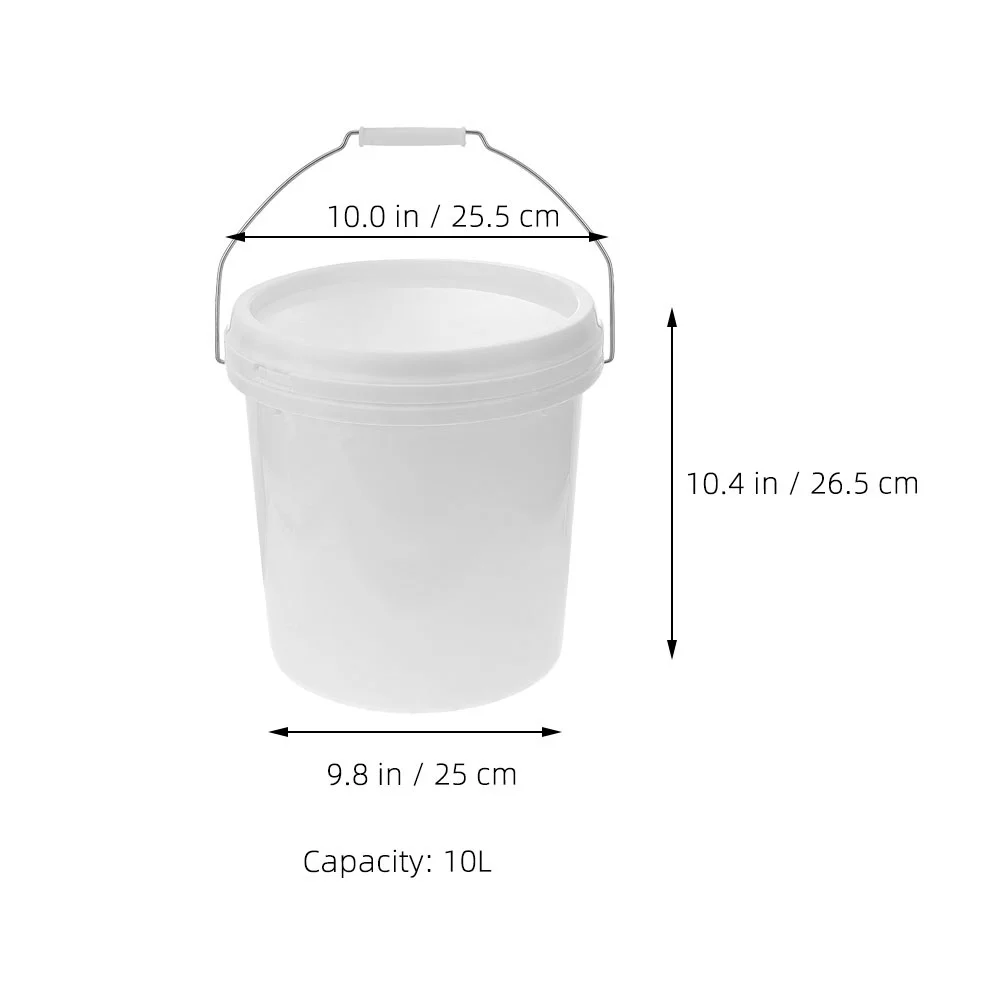 

10L Sealed Storage Round Paint Bucket Thickened Plastic Large Capacity Paint Mixing Container Portable Leak Proof Art Pigment