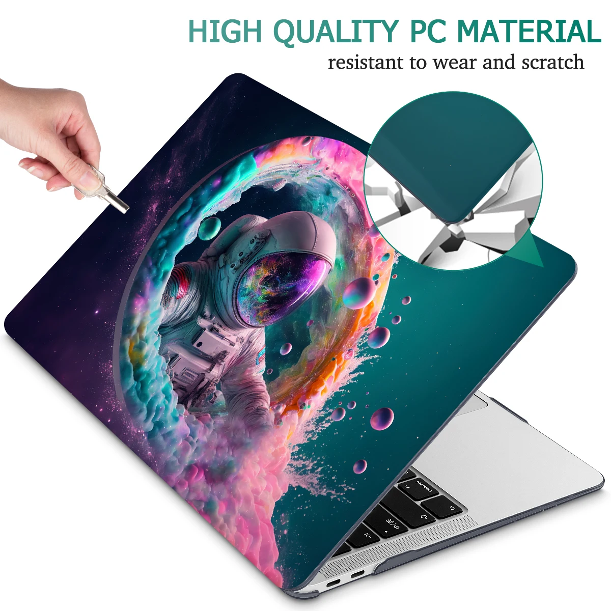 Colourful Astronaut case for MacBook case Pro 13 inch A2338 M1 M2 Air 13 2022 2023 A2681 A2337 A2179 Pro 14 15 16 A2442 A1707