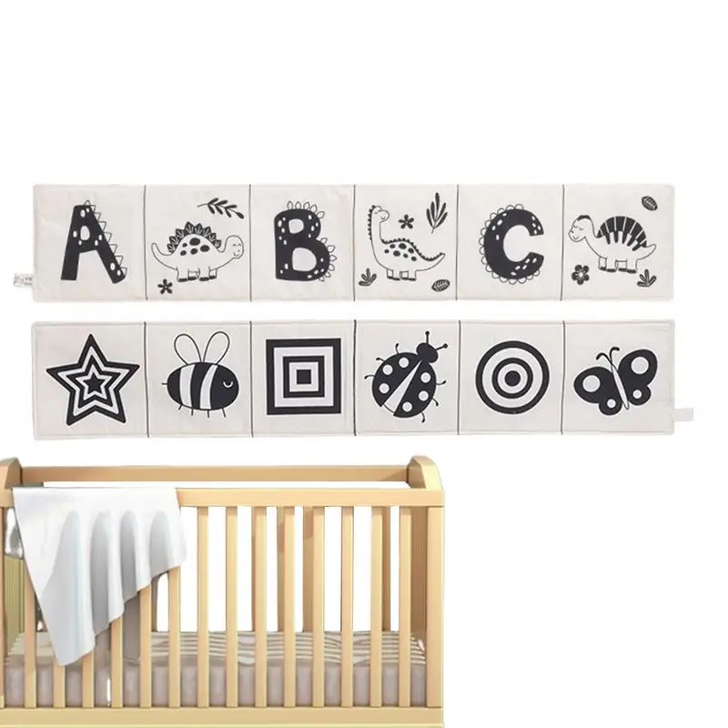 

Cloth Book Toy 12 Patterns Foldable Educational Activity Cloth Book Soft Organic Cotton Crib Book Toy For Early Childhood