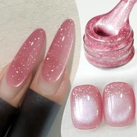 BORN PRETTY 10ml Rosa Mambo Ice Glitter Cat Esmalte de uñas de gel magnético Brillo brillante Ultra Crystal Soak Off UV Barniz Nail Art