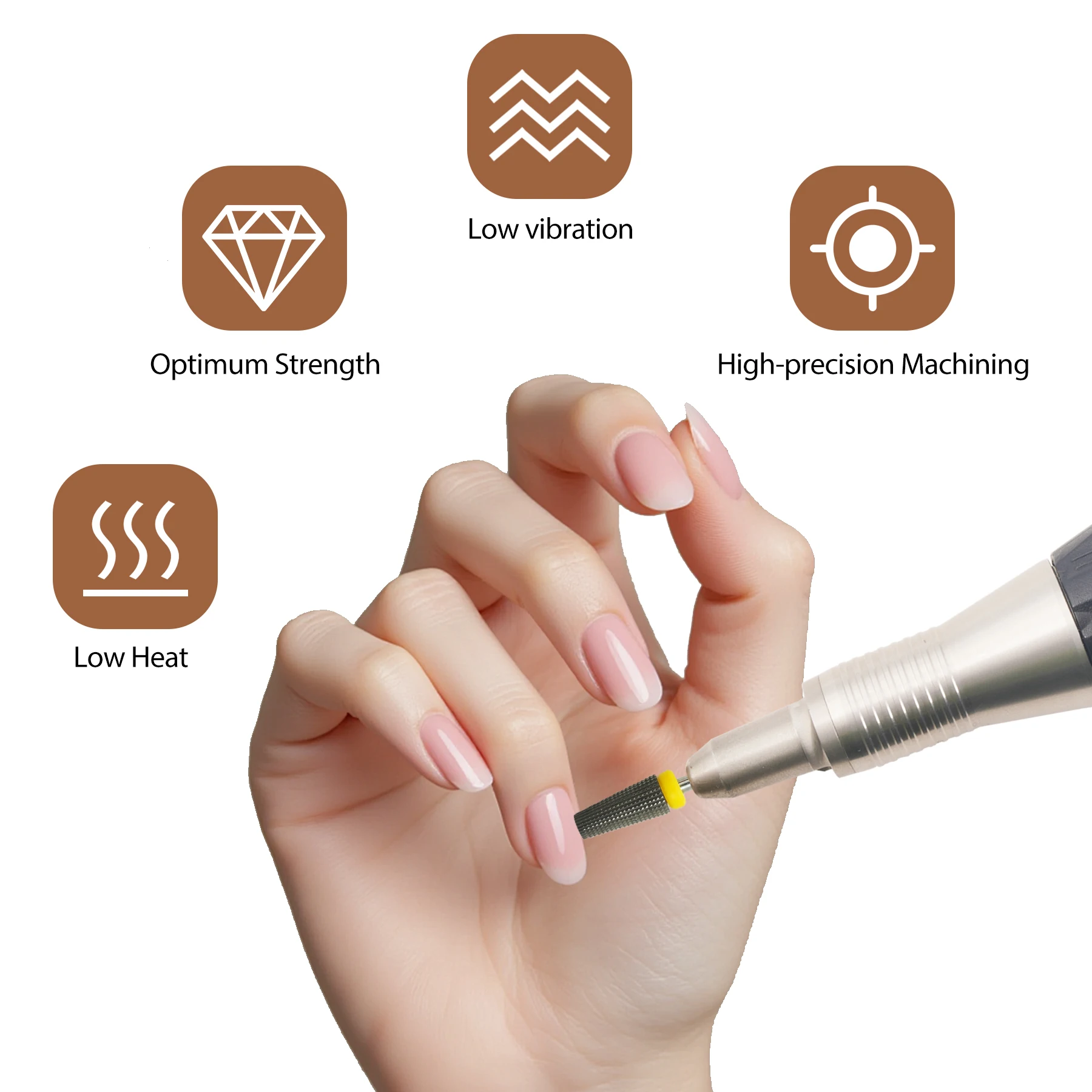 1個入り 5 in 1 超硬タングステンネイルドリルビット 3/32インチシャンク マニキュアネイルアートドリル ジェル除去 研磨 DIYツール