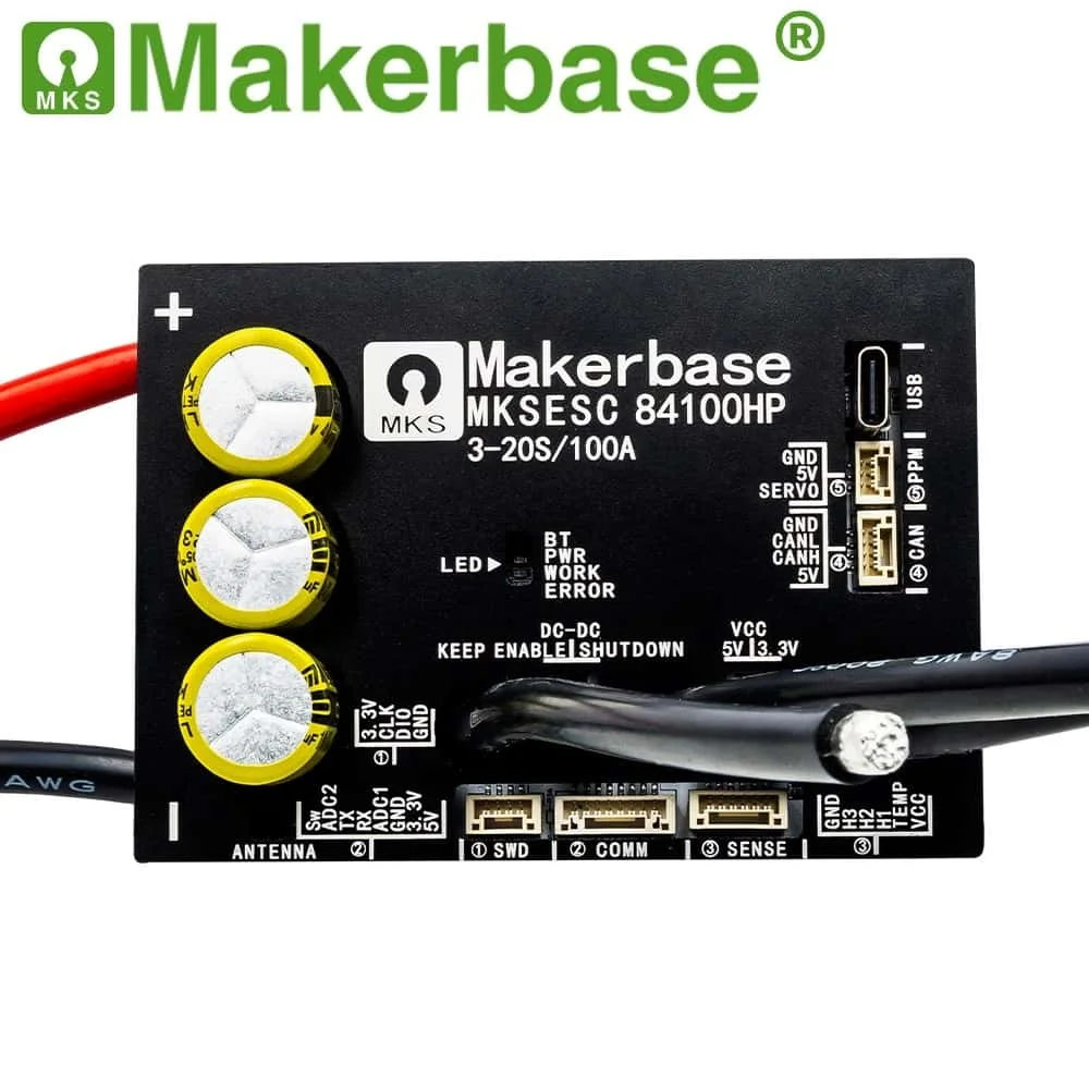 Makerbase VESC 84100HP Controller 84V 100A High Current Benjamin Motor Controller for Mountain Bikes Skateboards Accessories