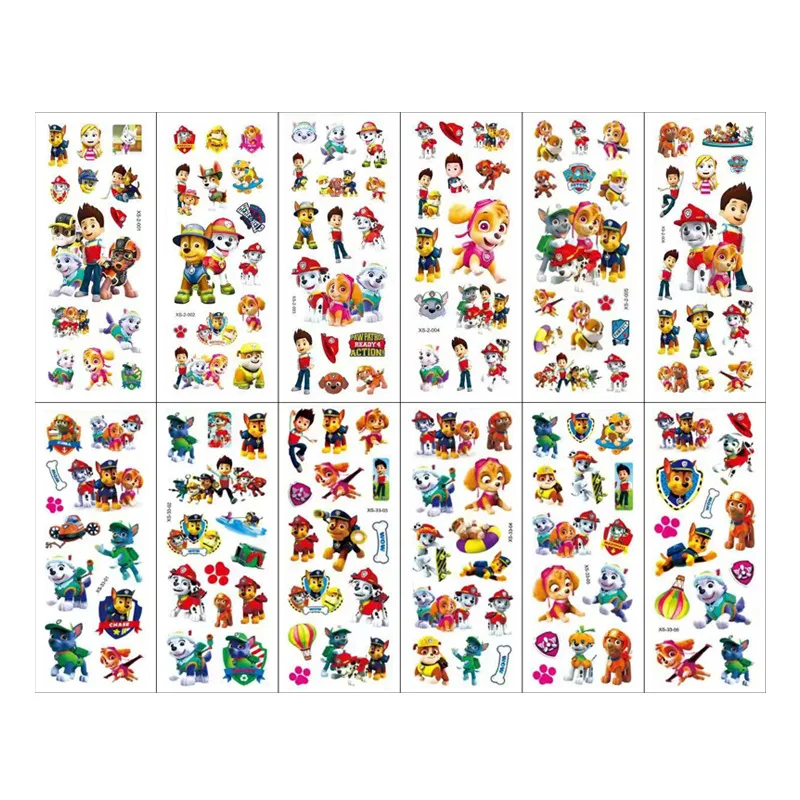 12pcs Paw Patrol Paster Marshall Skye Chase Cartoon Sticker Customizable 3D Puffy Bubble Stickers Birthday Party Supplies