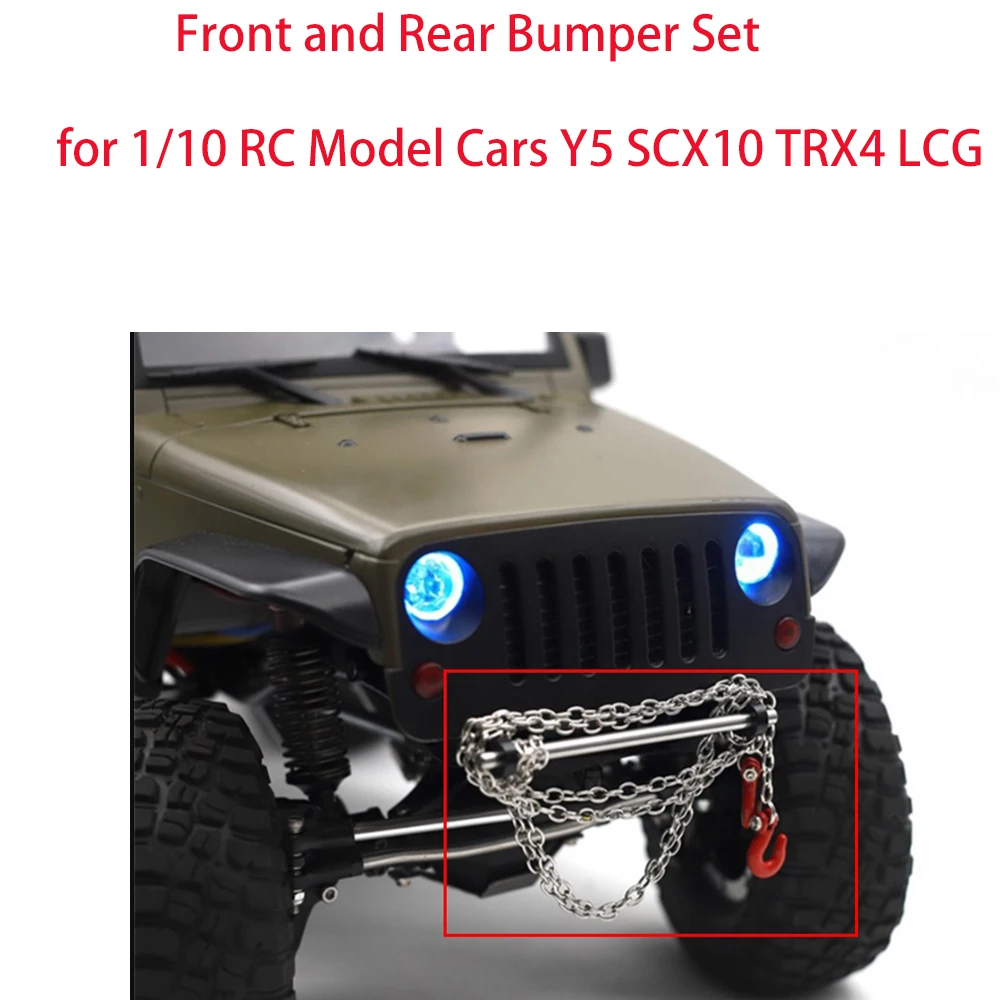 

Aluminum Adjustable Front And Rear Bumper For 1/10 RC Crawler Model Cars Y5 Scx10 Trx4 LCG Rigs Chassis RC Replacement Accessory