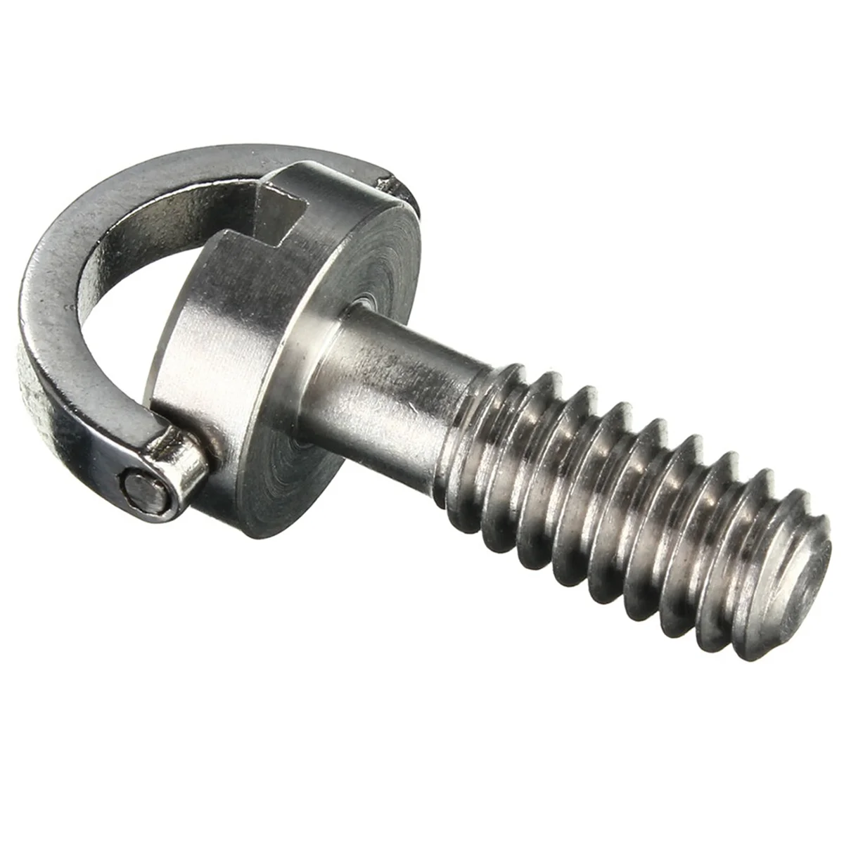 High-end Long 1/4" D-Ring Screw Stainless Steel For Camera Tripod Quick Release Plate Silver