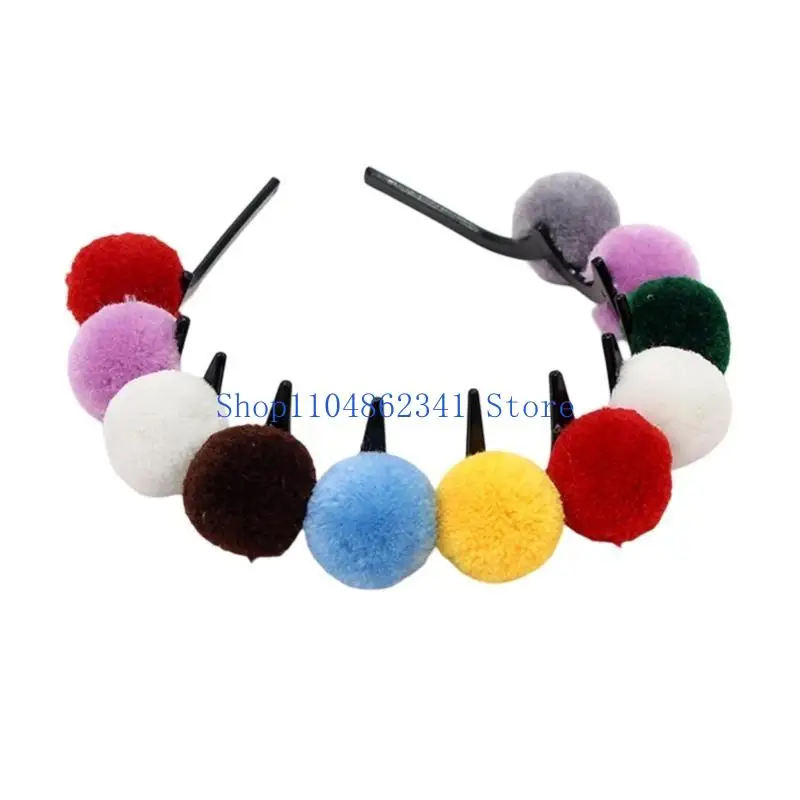 5asd Nhiều Màu Sắc Sang Trọng Pompoms Băng Đô Quấn Tóc Carnivals Đầu Trang Phục Hóa Trang Đạo Cụ Mũ Đợi Đầu Đa Năng