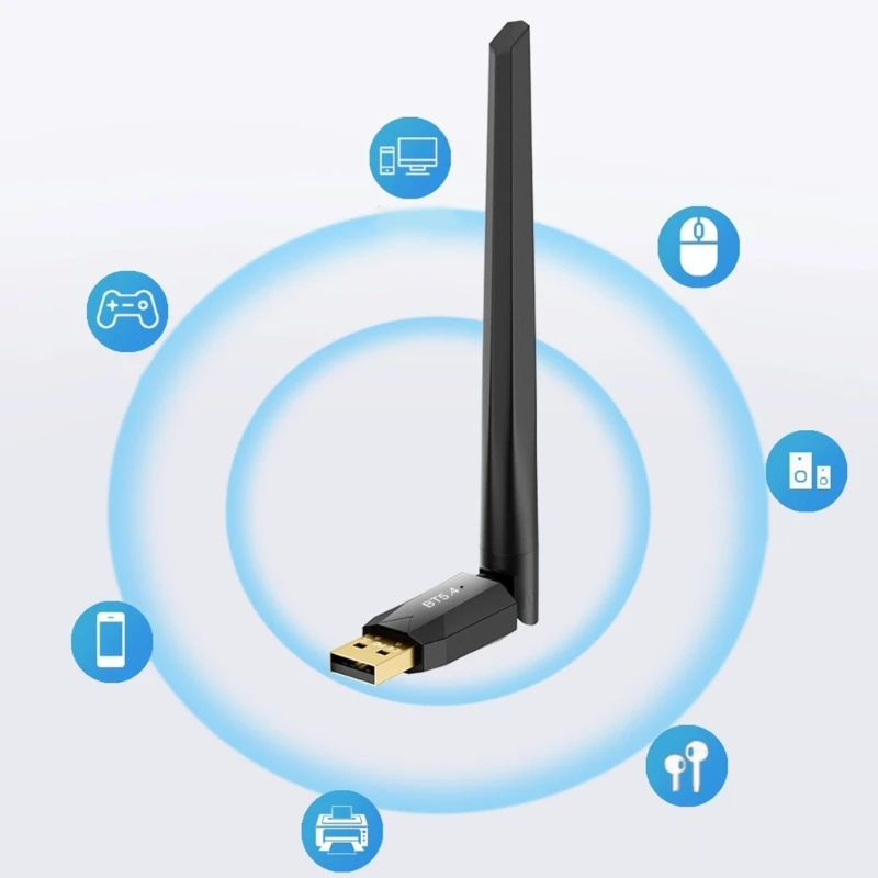 Bộ chuyển đổi không dây USB tương thích5.4 Bộ thu phát Kết nối mạnh mẽ cho Windows8.1/10/11 K1KF