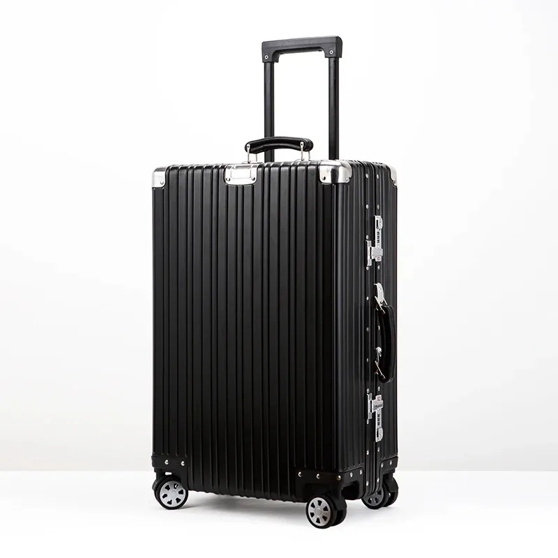 Alle koffer van aluminium-magnesiumlegering Retro hoge kwaliteit rolbagage 20/24/26/29'' trolleykoffer tas handbagage instappen reizen