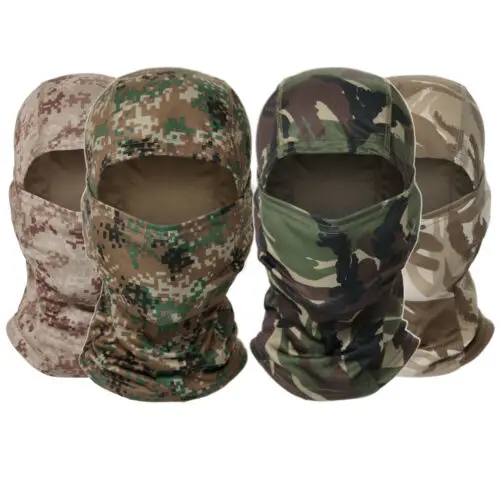 Multi-Color Camo Balaclava Full Face Mask Paintball Airsoft Neck Headgear Windshield for Warm