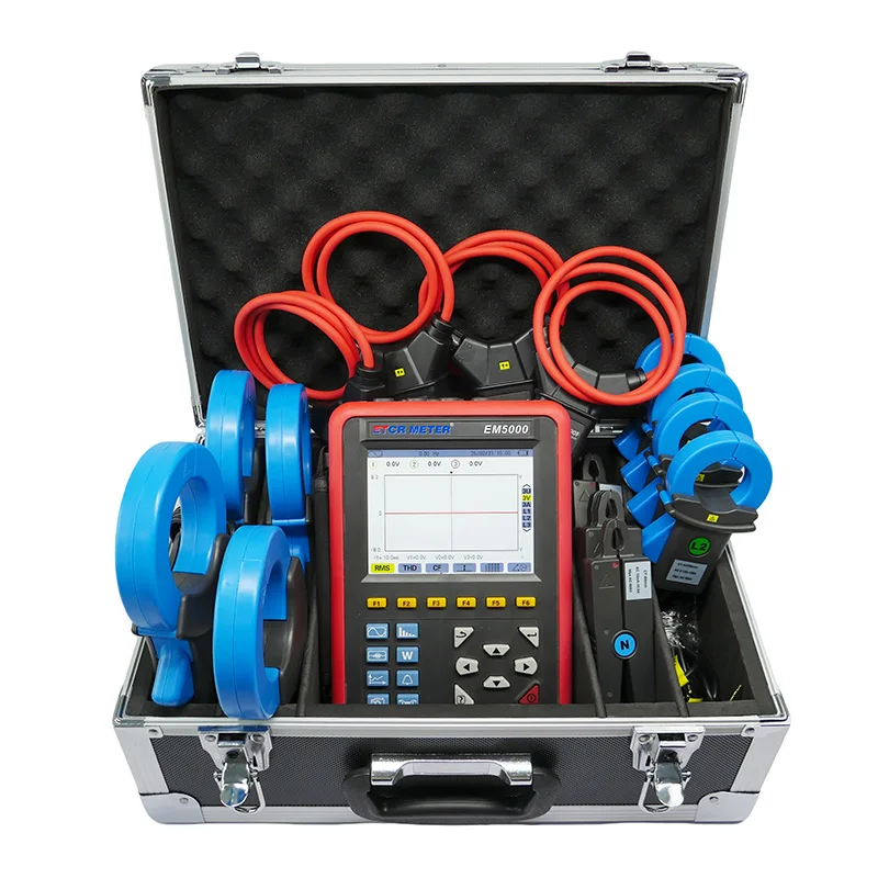 

X ETCR EM5000 4V 4C Power Quality Analyzer with Harmonic Analysis for Three-Phase System Monitoring Power Quality Analyzer