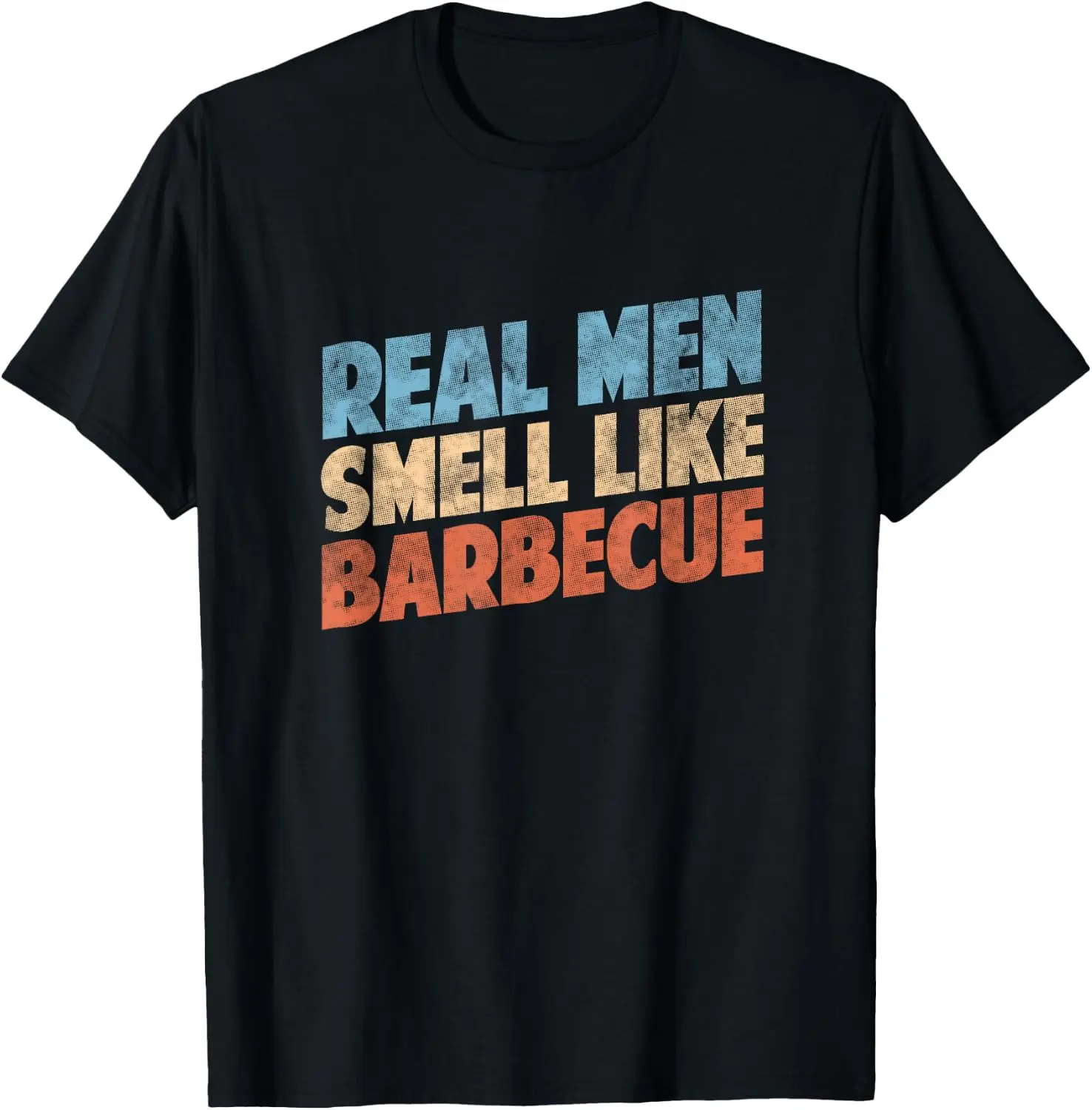 Funny Bbq Grilling Lovers Real Men Smell Like Barbecue T-Shirt