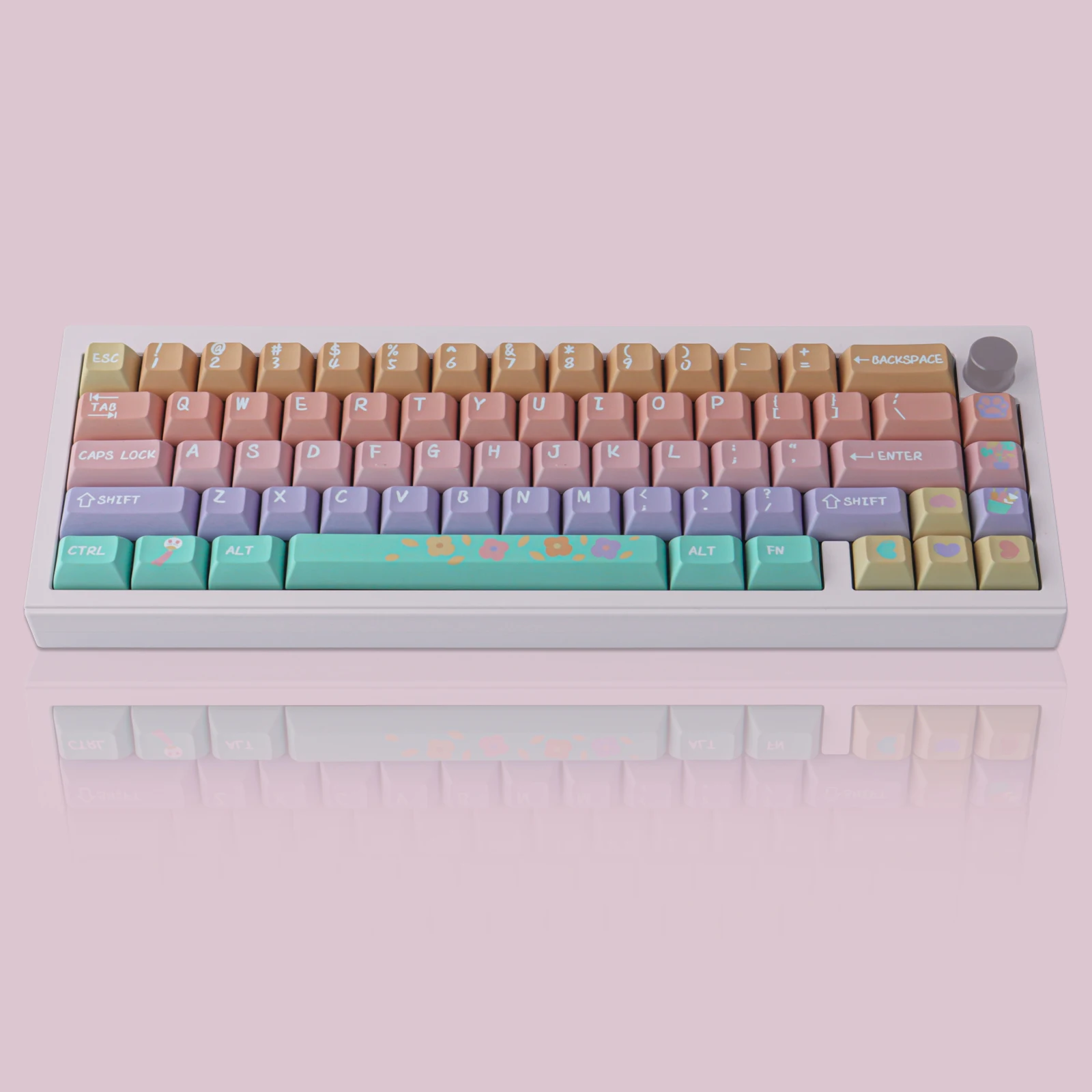 Original Vitality Handbook Keycap 143 Keys KCA Height PBT Full Five-Sided Sublimation Mechanical Keyboard