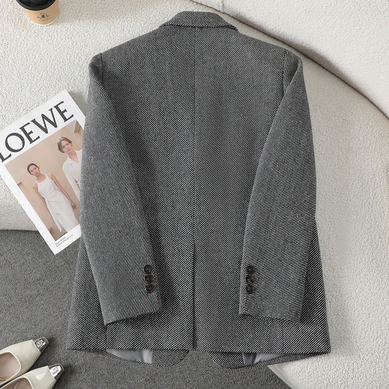 Winter Warm Wool Blazer 2026 Fashionable Classic Style Men's Business Casual Jacket