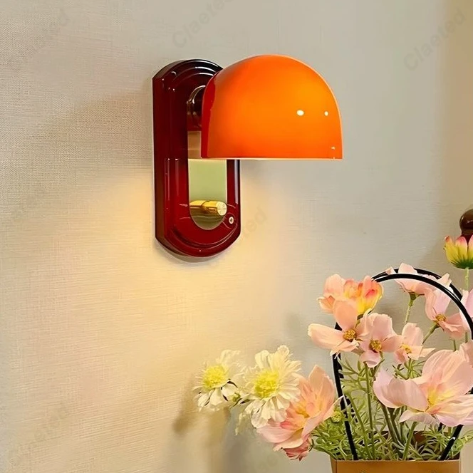 

American Retro LED Bedroom Bedside Wall Lamp Living Room Porch Balcony Decorative Atmosphere Lighting Lamps