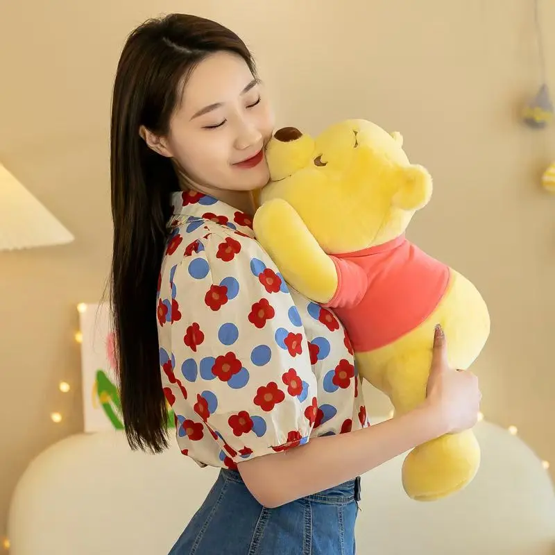 Disney Winnie The Pooh 40Cm Plush Toy Stuffed Animal Sleep Pillow Doll Kawaii Anime Figure Soft Bear Toys Room Decorations Gift