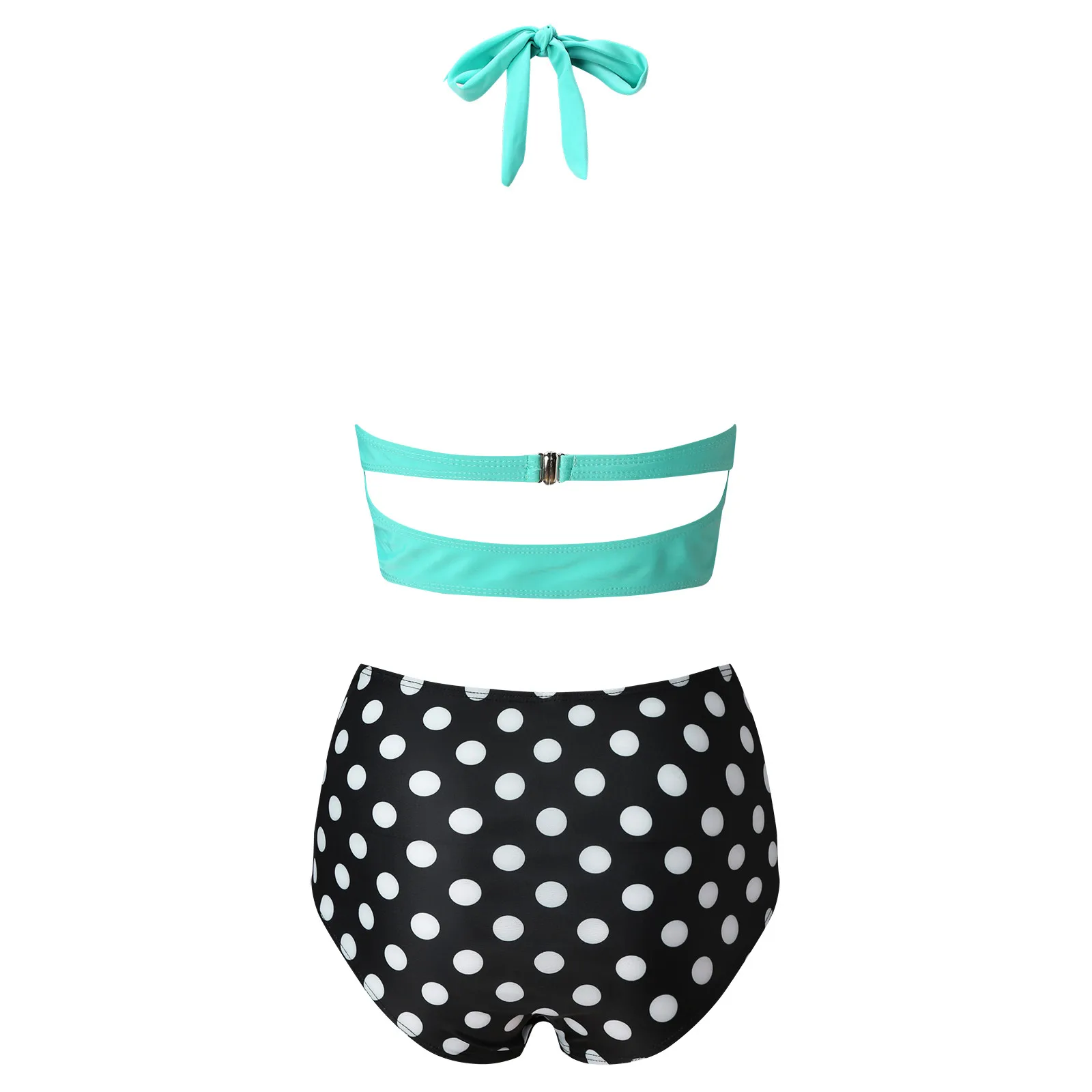 Lato w stylu vintage moda Polka Dot drukowany strój kąpielowy stroje kąpielowe damskie seksowny biustonosz Push Up strój kąpielowy bikini